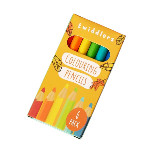6 colouring pencils in a small eco box – compact set for kids, safe and non-toxic