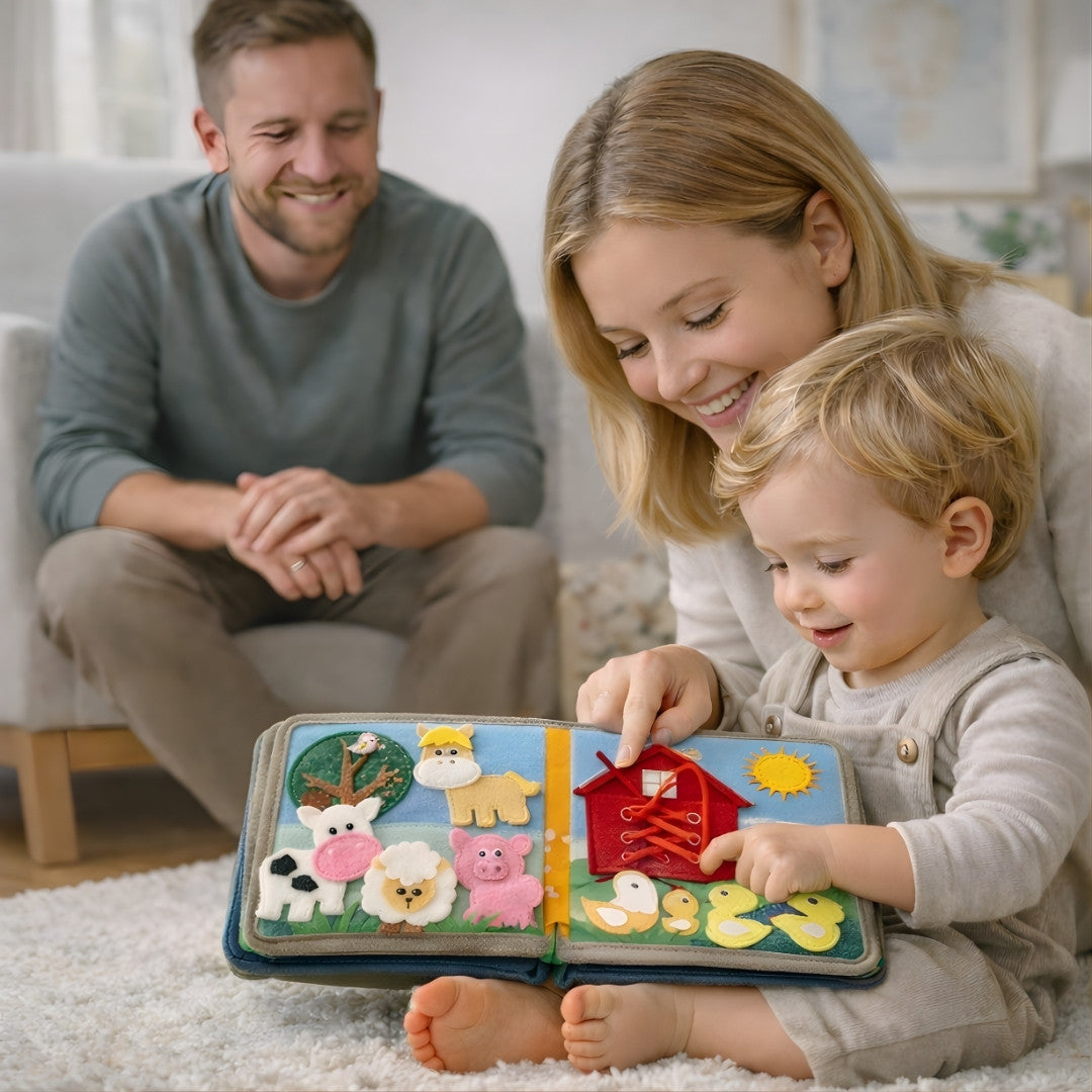 Busy Book – Felt Activity Book for Quiet Play & Early Learning